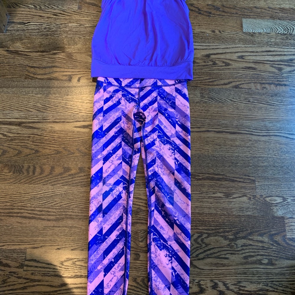 Ivivva pants & tank, Good used condition; size 8.